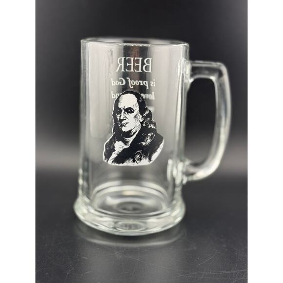 Benjamin Franklin Quote Beer Mug - Picture 1 of 6